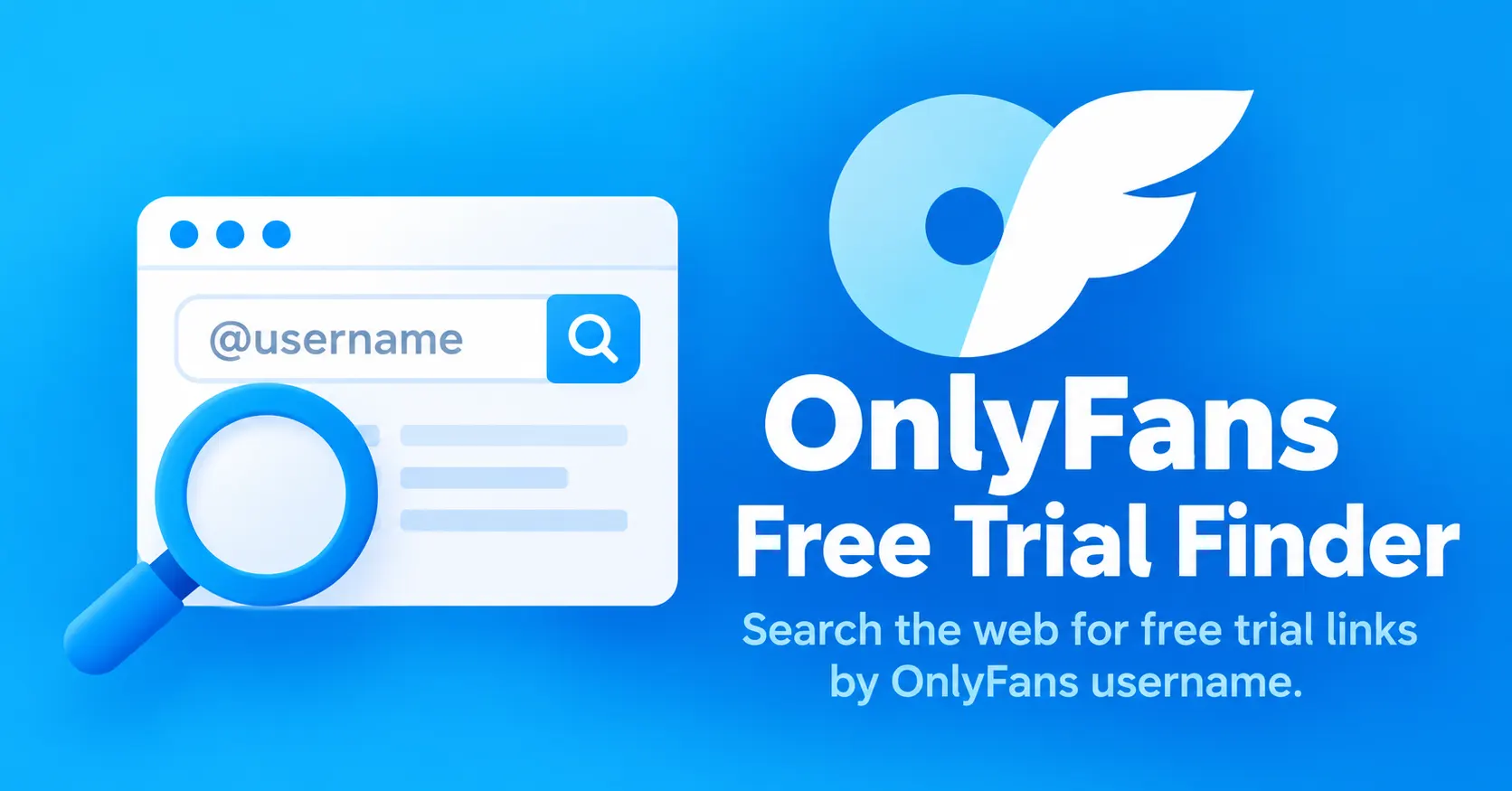 OnlyFans Free Trial Finder searching the web for free trial links by username